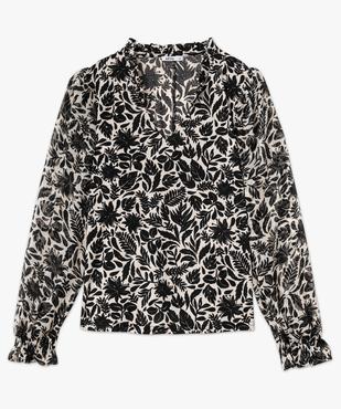 Blouse manches longues fluide imprimée fleurie femme vue4 - GEMO(FEMME PAP) - GEMO