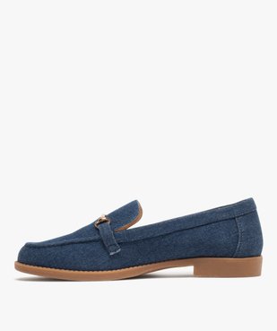 Mocassins en toile denim à bout effilée femme vue4 - FOLLOW ME - GEMO