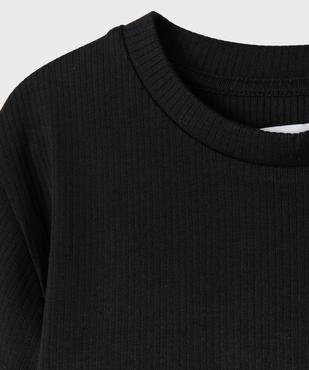 Tee-shirt manches courtes en maille côtelée fille vue2 - GEMO 4G FILLE - GEMO