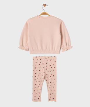 Ensemble 2 pièces sweat + legging bébé fille vue4 - GEMO(BEBE DEBT) - GEMO