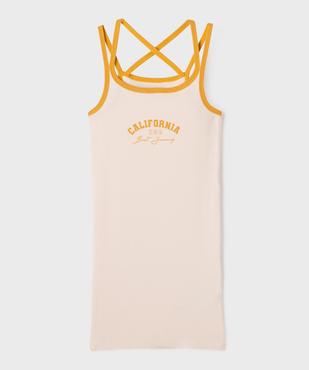 Robe à bretelles en maille côtelée fille vue1 - GEMO (ENFANT) - GEMO