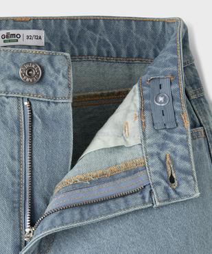 Jean wide leg en denim 100% coton fille vue3 - GEMO 4G FILLE - GEMO