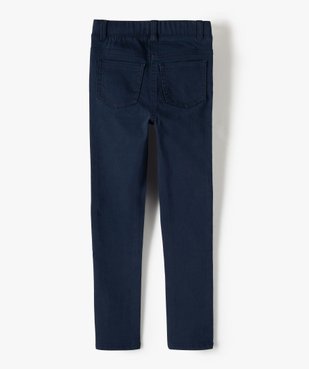 Pantalon skinny uni à taille élastiquée fille vue4 - GEMO 4G FILLE - GEMO