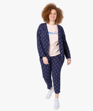 Veste femme grande taille imprimée en maille fluide vue5 - GEMO (G TAILLE) - GEMO