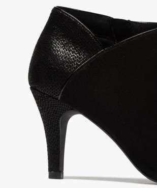 Low-boots femme dessus suédine et bordures passepoil vue6 - GEMO(URBAIN) - GEMO