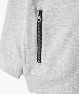 Sweat garçon zippé à capuche et jeux de côtes vue2 - GEMO (ENFANT) - GEMO