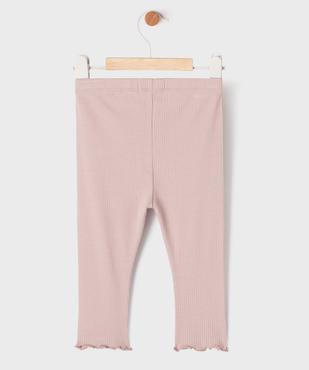 Legging en maille côtelée et finitions froncées bébé fille vue3 - GEMO 4G BEBE - GEMO