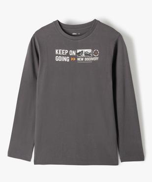T-shirt imprimé manches longues garçon vue1 - GEMO (JUNIOR) - GEMO
