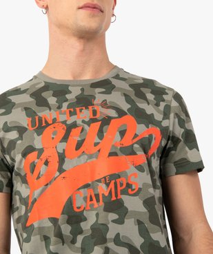 Tee-shirt homme imprimé camouflage – Camps United vue2 - CAMPS UNITED - GEMO