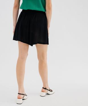 Short ample en viscose froissée femme vue3 - GEMO(FEMME PAP) - GEMO