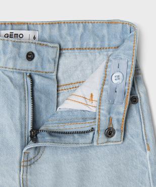 Short en jean à revers taille ajustable fille vue2 - GEMO 4G FILLE - GEMO