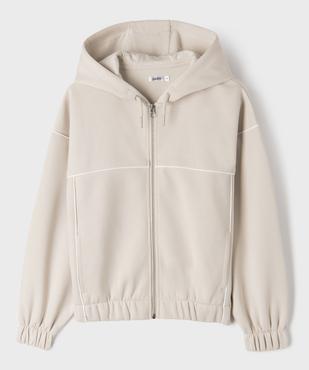 Sweat zippé à capuche fille vue1 - GEMO (JUNIOR) - GEMO