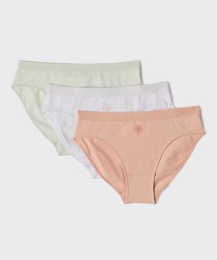 Culottes en coton stretch à motifs feuillages fille (lot de 3) vue1 - GEMO 4G FILLE - GEMO