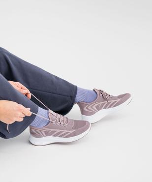 Baskets basses running en mesh à lacets femme - Valentina Baldano vue1 - VALENTINA BALDA - GEMO