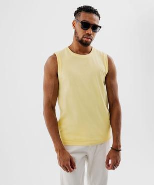 Tee-shirt sans manches en jersey de coton homme vue1 - GEMO 4G HOMME - GEMO