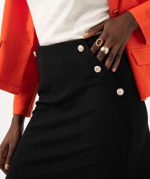 Jupe courte avec boutons sur les côtés femme vue2 - GEMO(FEMME PAP) - GEMO
