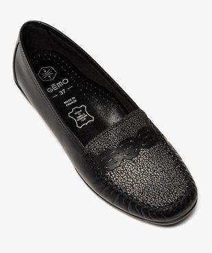 Mocassins femme confort dessus cuir souple vue5 - GEMO (CONFORT) - GEMO