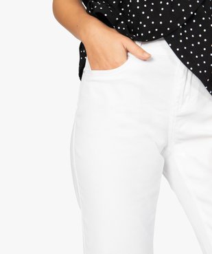 Pantalon femme en toile unie coupe droite 5 poches- Longueur L26 vue2 - GEMO (JEAN) - GEMO