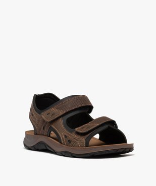 Sandales homme sport unies à scratch vue8 - G'FLEX - GEMO