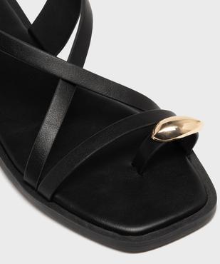 Sandales plates multibrides avec bijou de pied femme vue6 - FOLLOW ME - GEMO