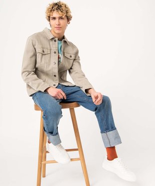 Jean coupe Regular légèrement délavé homme vue5 - GEMO 4G HOMME - GEMO