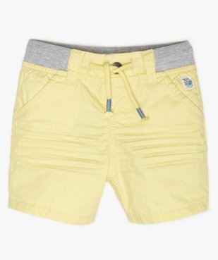 Short bébé garçon à ceinture contrastante vue1 - GEMO(BEBE DEBT) - GEMO