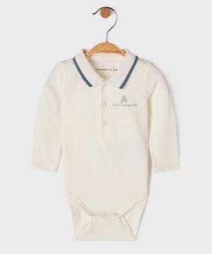 Body à manches longues avec col polo bébé garçon - LuluCastagnette vue2 - LULU CASTAGNETTE GEMO FOR GOOD - GEMO