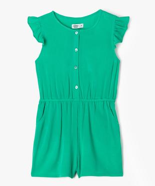 Combishort sans manches en viscose froissée fille vue1 - GEMO 4G FILLE - GEMO