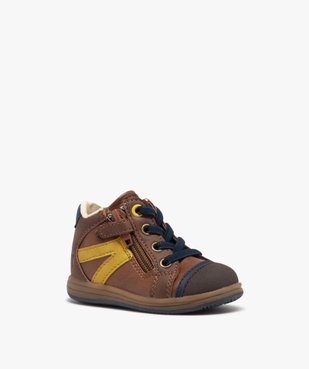 Chaussures premiers pas bébé garçon bicolores - Hobiz vue2 - HOBIZ - GEMO
