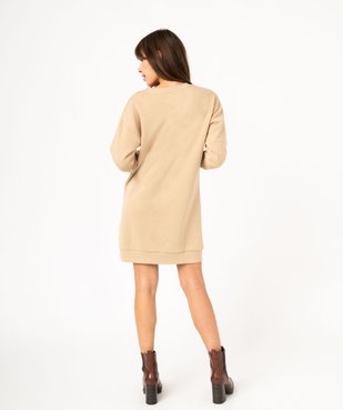 Robe sweat en molleton doux femme vue3 - GEMO(FEMME PAP) - GEMO
