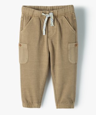 Pantalon bébé garçon en maille avec poches fantaisie vue1 - GEMO(BEBE DEBT) - GEMO