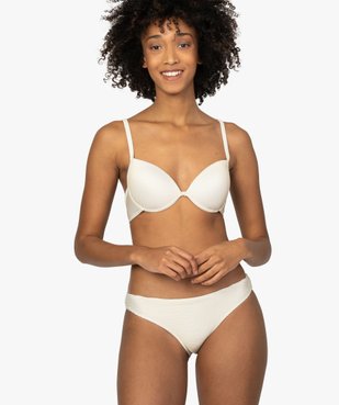 Haut de maillot de bain femme à rayures pailletées vue3 - GEMO (PLAGE) - GEMO