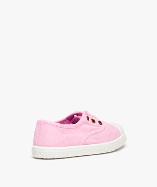Baskets fille élastiquées en toile unie et bout renforcé vue4 - GEMO (ENFANT) - GEMO