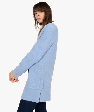 Gilet long femme porté ouvert vue1 - GEMO(FEMME PAP) - GEMO