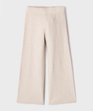 Pantalon en maille douillette coupe large fille vue1 - GEMO (ENFANT) - GEMO