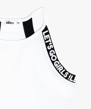 Débardeur fille sportswear à emmanchures américaines vue2 - GEMO (JUNIOR) - GEMO