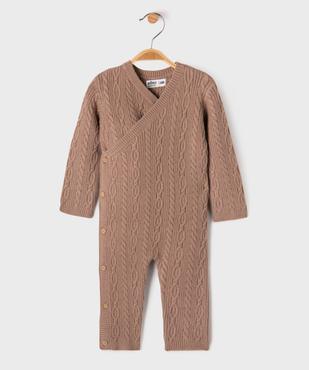 Combinaison en maille torsadée bébé vue2 - GEMO 4G BEBE - GEMO