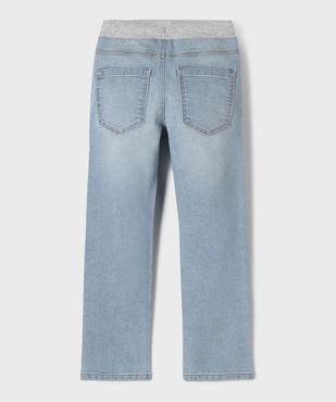 Jean Regular avec taille élastique en bord-côte garçon vue3 - GEMO 4G GARCON - GEMO