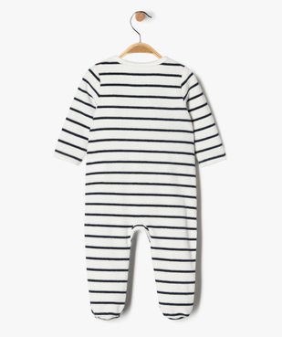 Pyjama bébé en velours avec ouverture devant et message brodé vue8 - GEMO(BB COUCHE) - GEMO