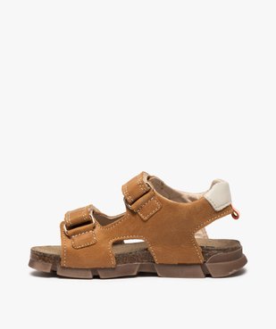 Sandales garçon tout terrain en cuir à scratchs - Bopy vue3 - BOPY - Nikesneakers