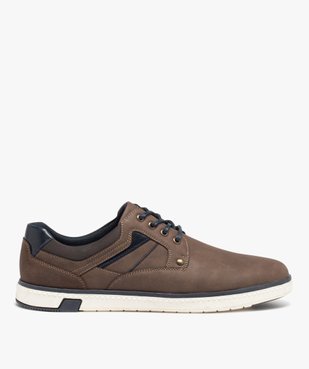 Derbies style tennis à semelle contrastée homme vue1 - GEMO (CASUAL) - GEMO