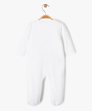 Pyjama en velours avec message brodé bébé fille vue4 - GEMO 4G BEBE - GEMO