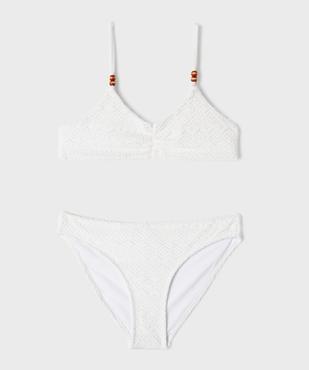 Maillot de bain 2 pièces texturé look bohème fille vue1 - GEMO (JUNIOR) - GEMO