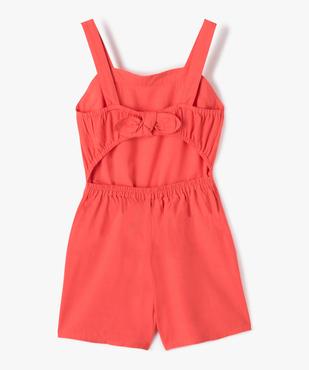 Combishort fille élégant avec grande ouverture dos vue4 - GEMO (JUNIOR) - GEMO