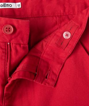Bermuda coupe chino regular en toile de coton garçon vue2 - GEMO 4G GARCON - GEMO