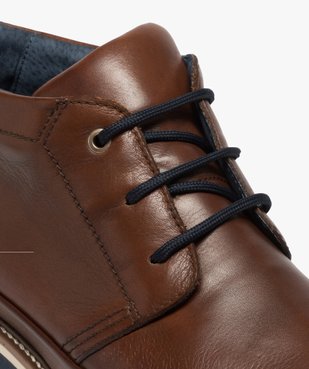 Boots homme lacés en cuir souple et semelle sport vue6 - Nikesneakers(URBAIN) - Nikesneakers