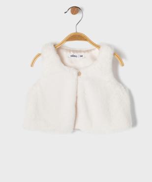 Gilet bébé fille sans manches en fourrure imitation vue5 - GEMO(BEBE DEBT) - GEMO