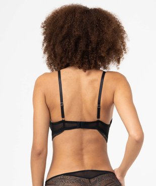 Soutien-gorge corbeille effet foulard en dentelle vue2 - GEMO(HOMWR FEM) - GEMO