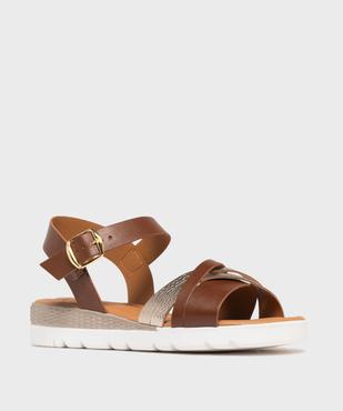 Sandales à talon compensé et semelle sport femme - Valentina Baldano vue2 - VALENTINA BALDA - GEMO