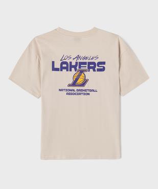 Tee-shirt manches courtes en jersey imprimé devant et dos Lakers garçon - NBA vue1 - NBA - GEMO